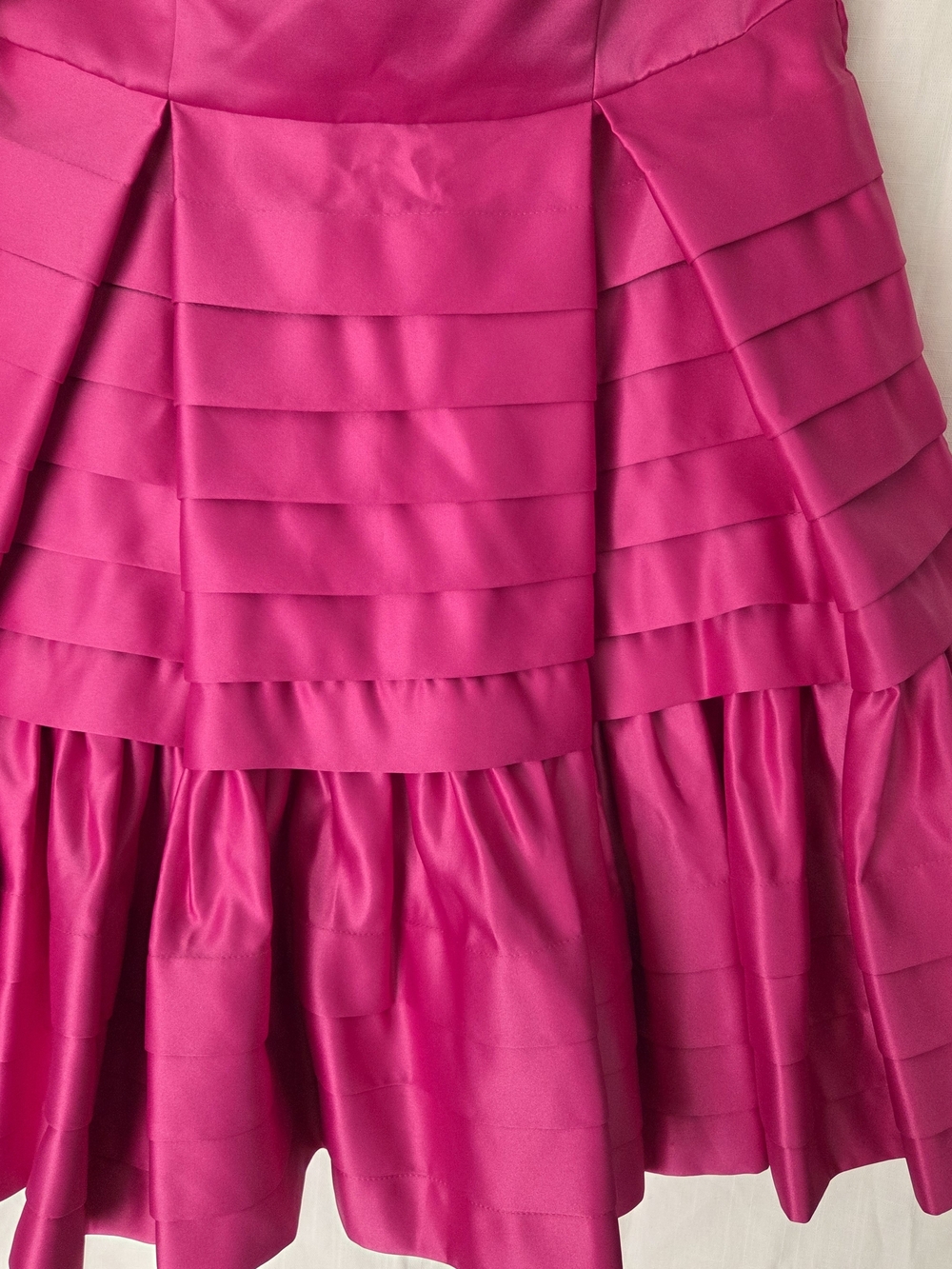 Strapless Pink Satin Party Dress - Picture 3 of 8